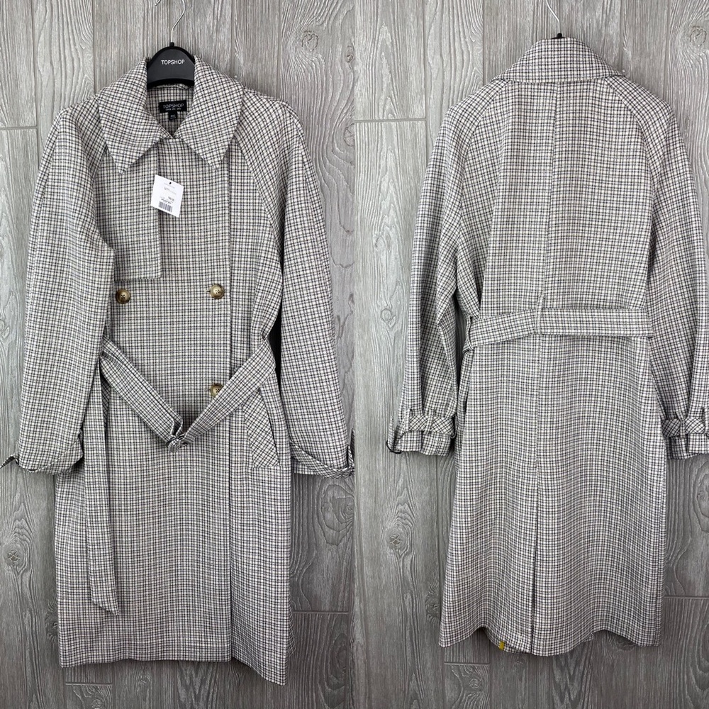 Topshop Angie Double Breasted Trench Hound… - Picture 3 of 6